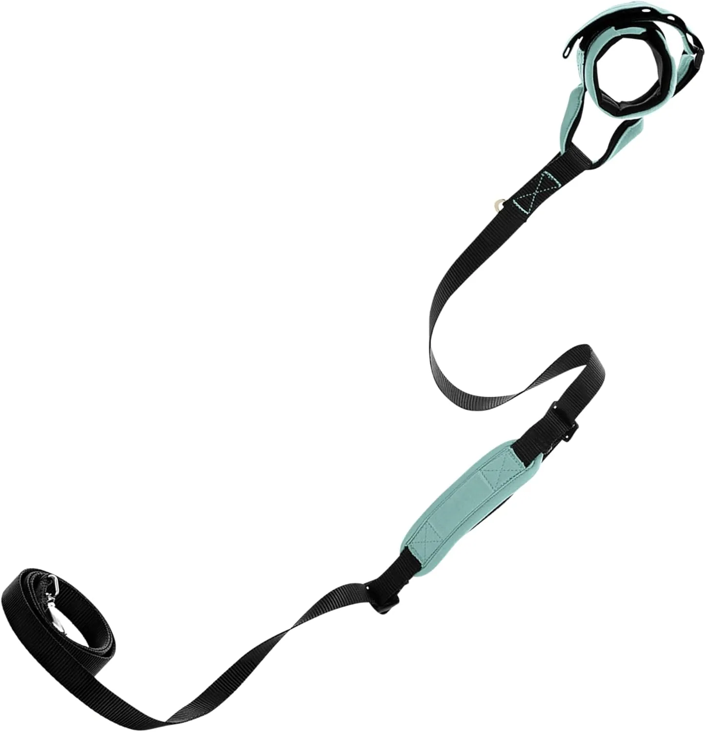 Gooby Wristband Surfer Leash with Traffic Handle - Seattle Blue, 6 FT - Comfortable Handsfree Leash with Adjustable Dual Handle and Additional Hook