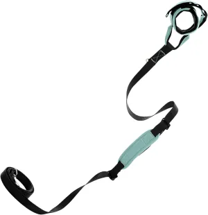 Gooby Wristband Surfer Leash with Traffic Handle - Seattle Blue, 6 FT - Comfortable Handsfree Leash with Adjustable Dual Handle and Additional Hook