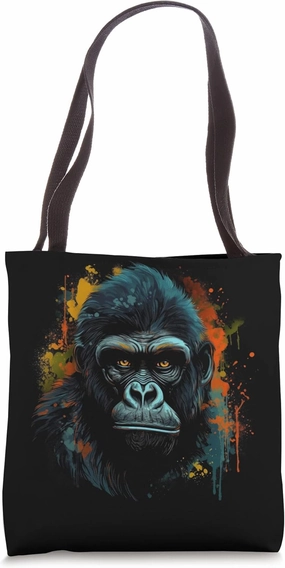 Gorilla Primate Bust Tote Bag