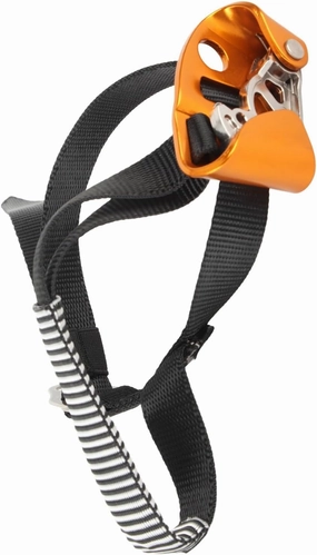 GOTOTOP Foot Ascender, Climbing Foot Ascender, Aluminium Alloy Right Left Foot Riser, Regulating Buckle Design, for Mountaineering, Rock Climbing, Fire (Right Foot)