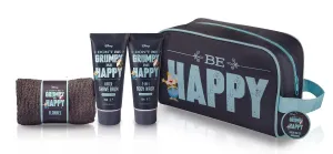 Grumpy Wash Bag Gift Set Toiletry Disney | Mad Beauty | Cedarwood & Lime Body Wash, After Shave Balm, Travel Wash Bag, Small Towel, for Men, Husband, Brother, Friends