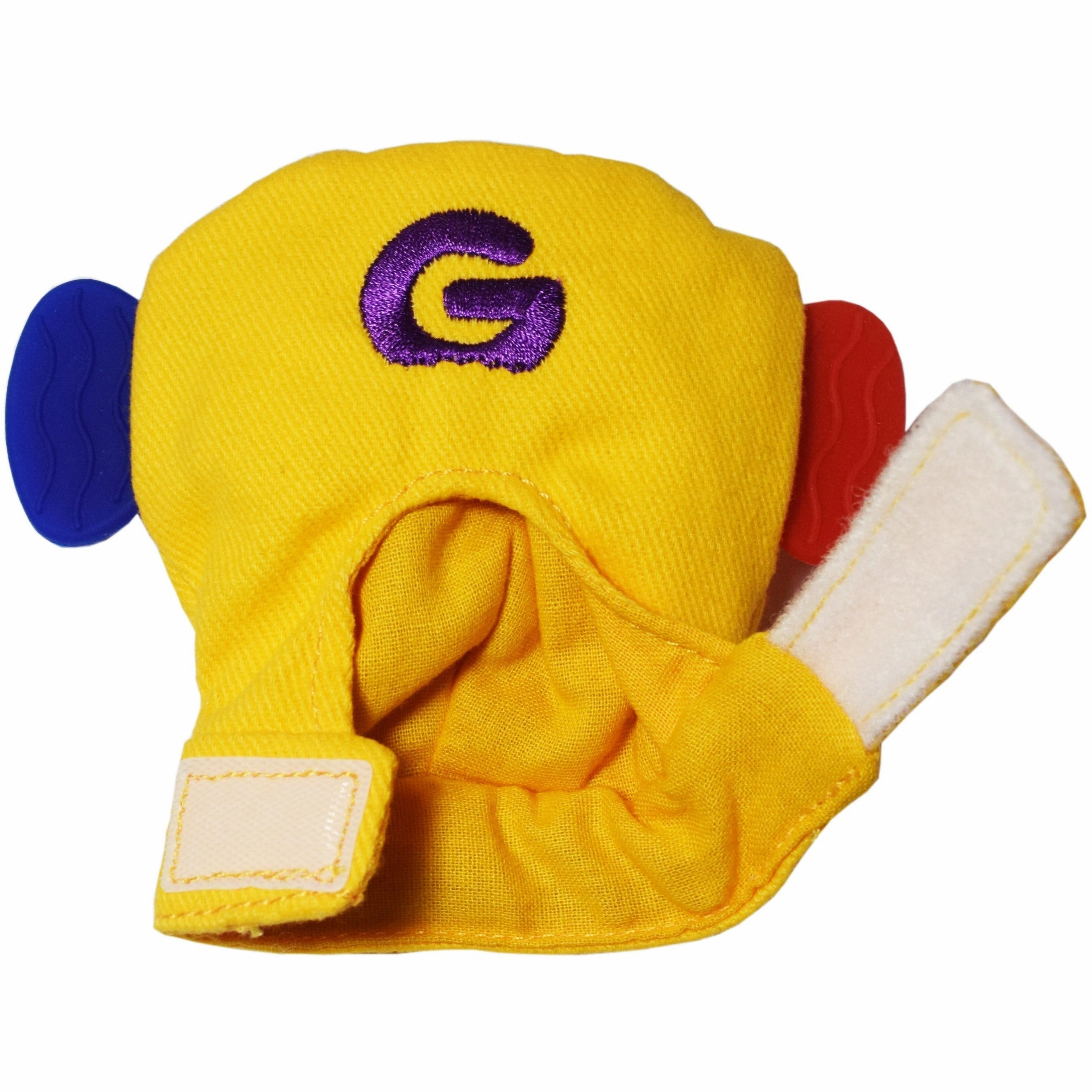 Gummee Double Pack Teething Mitten Yellow and Pink