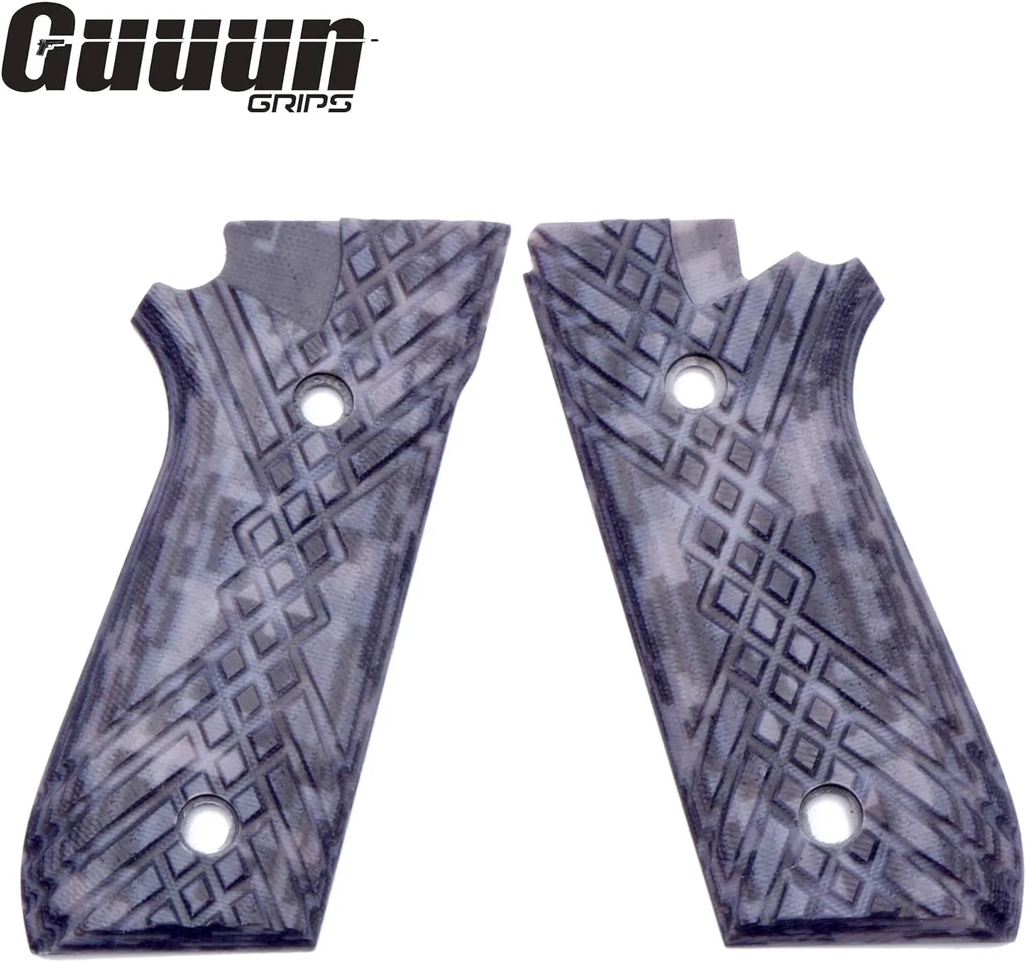 Guuun G10 Grips for Taurus PT92 Grip Compatible with PT 92/99/100/101 and Decocker Crosshatch Texture - 6 Color Options
