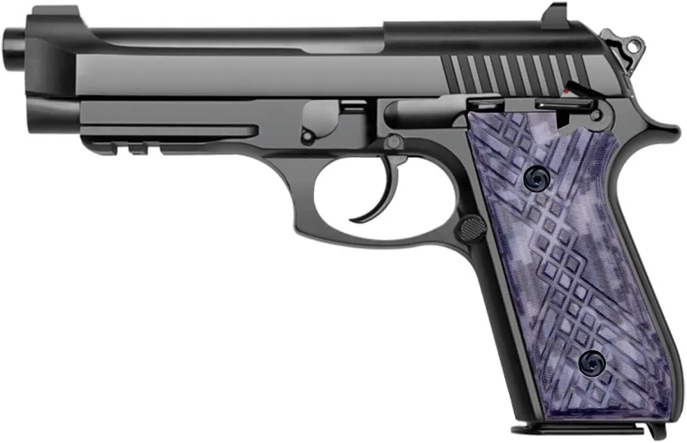 Guuun G10 Grips for Taurus PT92 Grip Compatible with PT 92/99/100/101 and Decocker Crosshatch Texture - 6 Color Options
