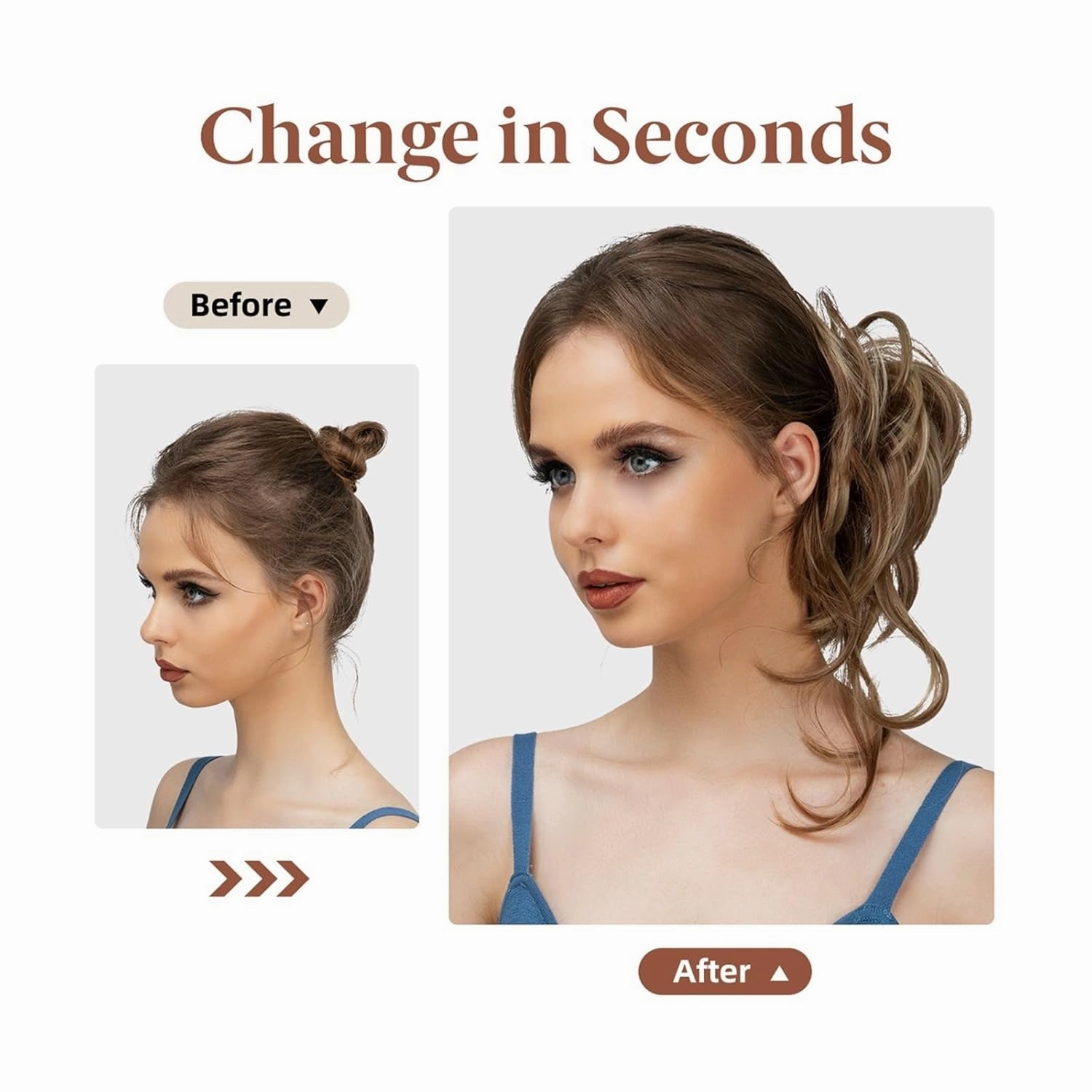 Hair Bun Synthetic Messy Bun Elastic Hairpieces Curly Scrunchie Black Blonde Brown Natural Hair Chignon Updo Donut Fake Hair For Women Chignon Hairpieces(10H86)