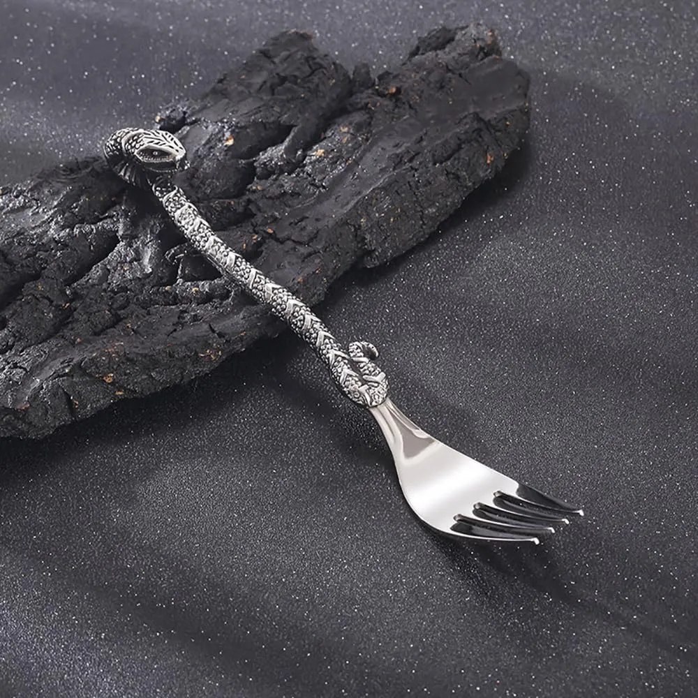 Halloween Essentials Cutlery Set Silverware Creative Snakes Handle Silverware Set Flatware Set for 4 Food-Grade 18/10 Stainless Steel include Dinner Forks Spoons Knives