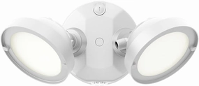 HALO TGS Outdoor LED Dusk to Dawn-Flood & Security Light Twin Round Head White