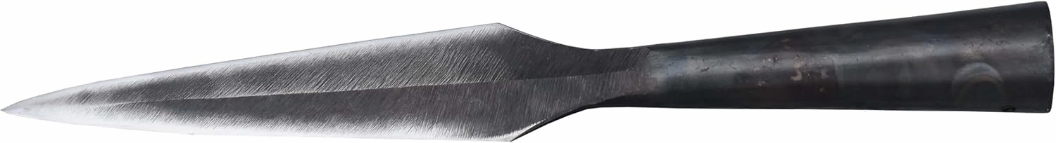 Hand Forged Viking Iron Spearhead - Medieval Jawline Viking Throwing Spearpoint Warrior, Double Side Blade
