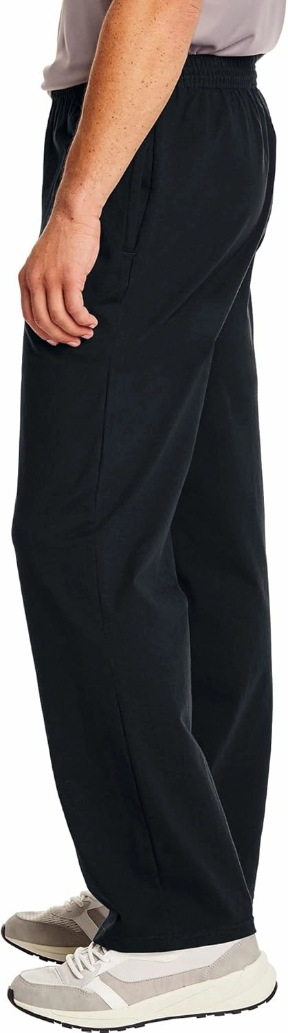 Hanes Essentials Sweatpants, Men’s Cotton Jersey Pants with Pockets, 33”