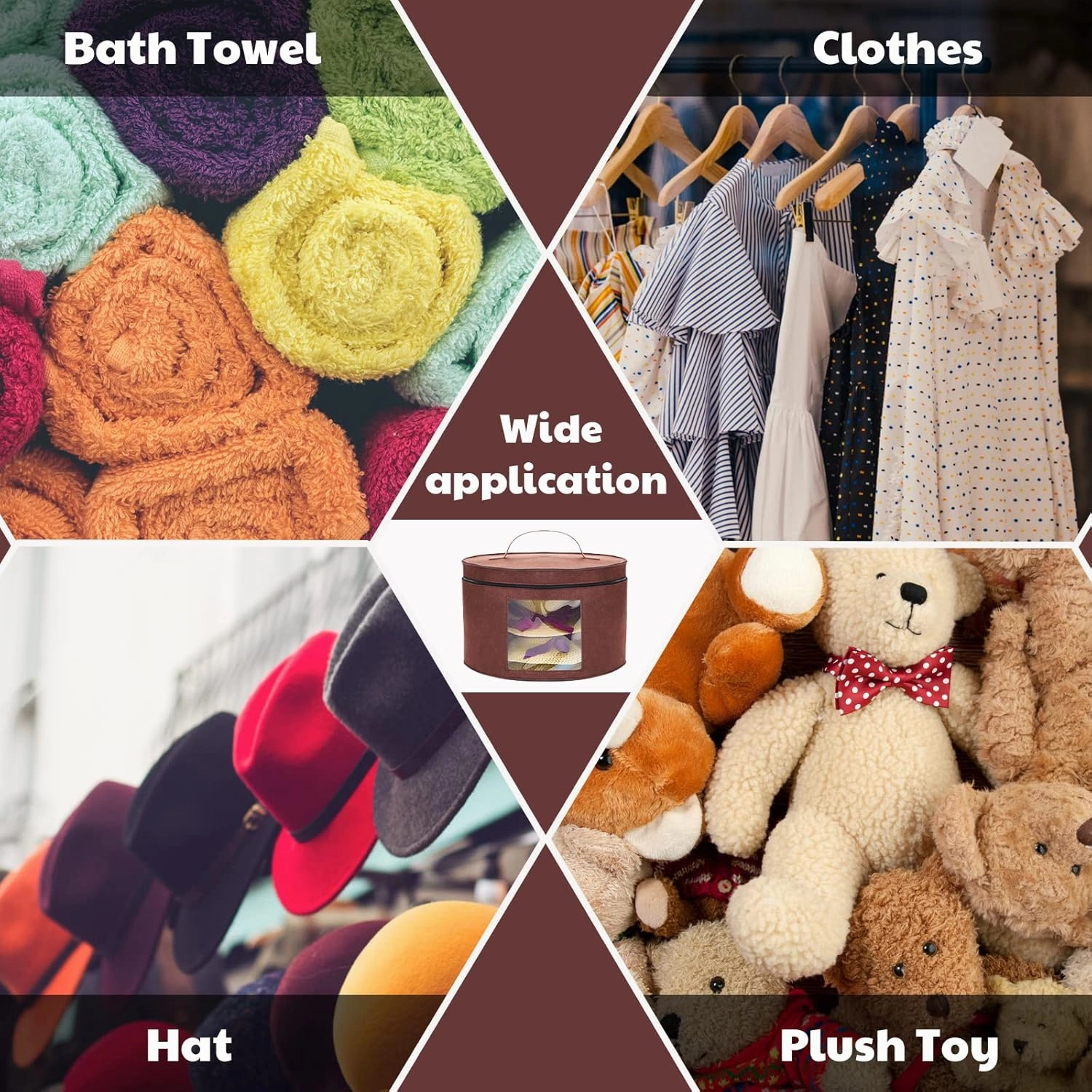 Hat Boxes for Women Storage & Men Hat Boxes With Lids - Large Capacity Hat Box Storage Round Box With Dust proof Lid Toy Storage