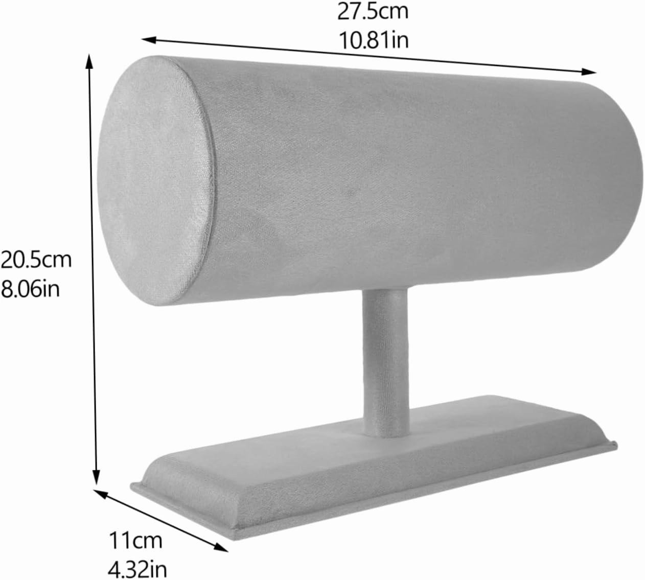 Headband Display Stand Headband Storage Organizer Earring Holder Organizer Hairband Stand Rack Headband Display Holder Jewelry Display Headband Velvet Holder Stand Watch Props Baby (Grey 27.50