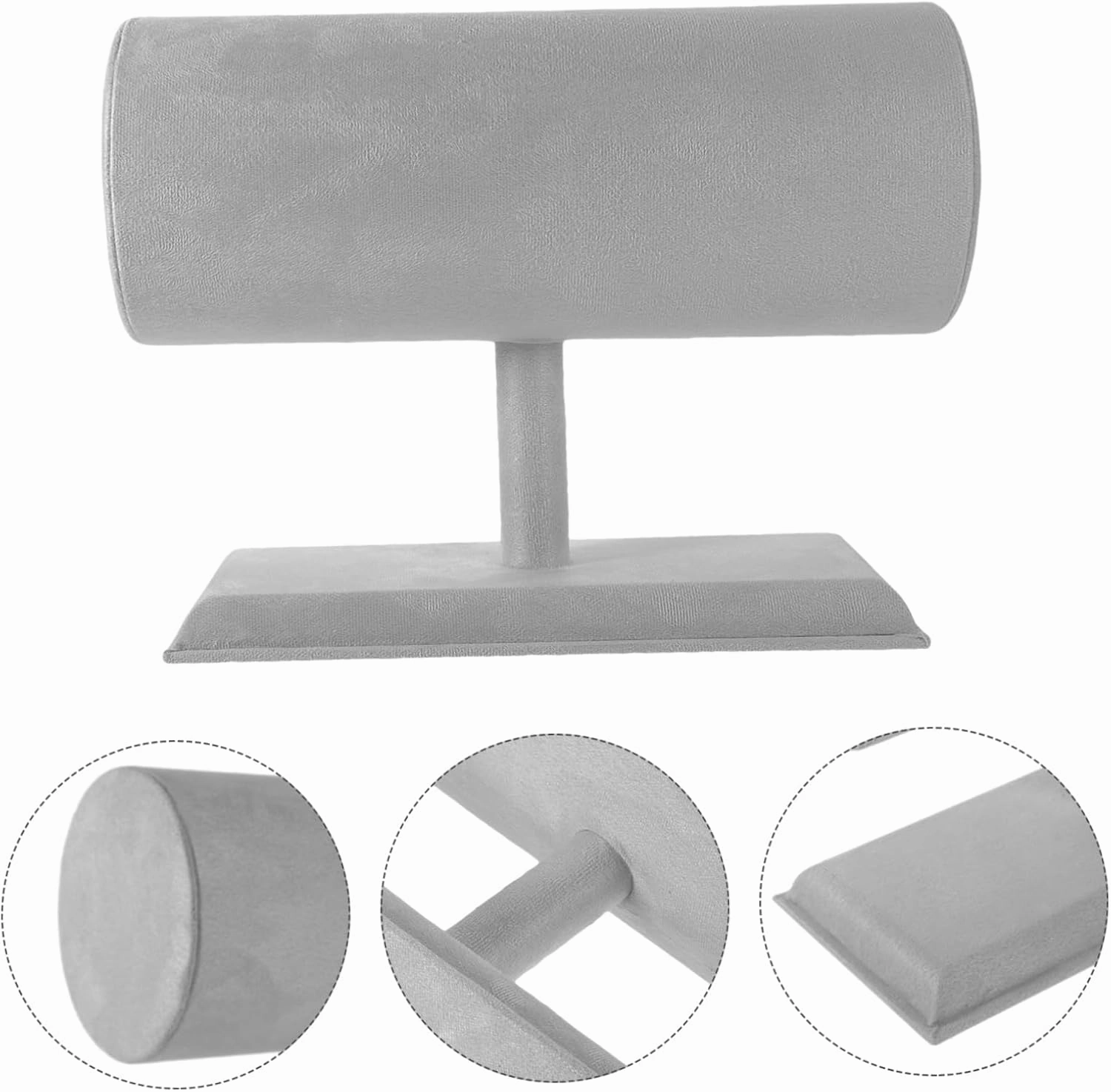 Headband Display Stand Headband Storage Organizer Earring Holder Organizer Hairband Stand Rack Headband Display Holder Jewelry Display Headband Velvet Holder Stand Watch Props Baby (Grey 27.50
