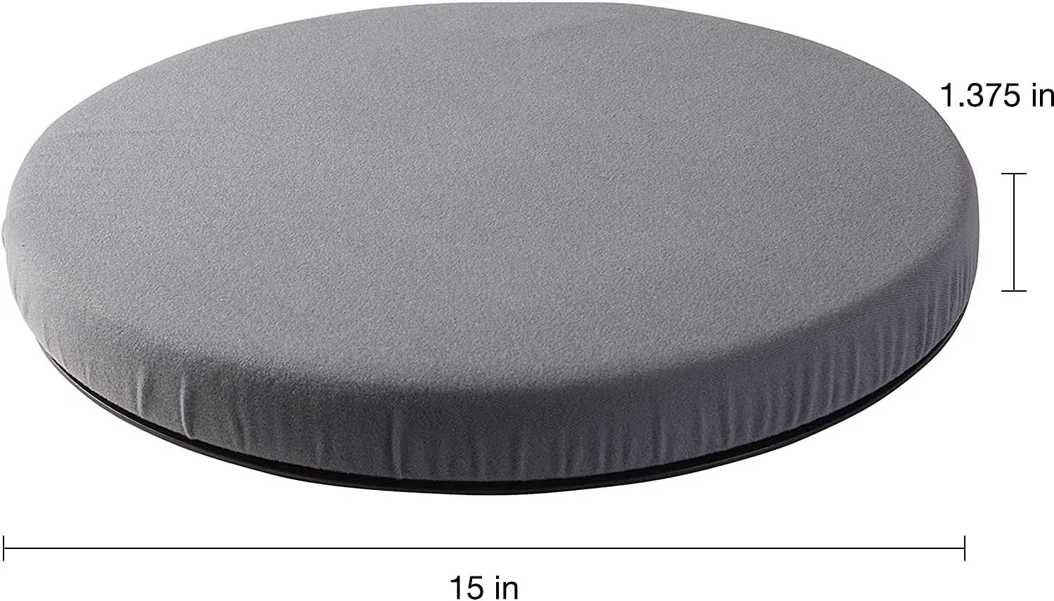 HealthSmart 360 Degree Swivel Seat Cushion, Chair Assist for Elderly, Swivel Seat Cushion for Car, Twisting Disc, Gray, 15 Inches in Diameter (Pack of 1)