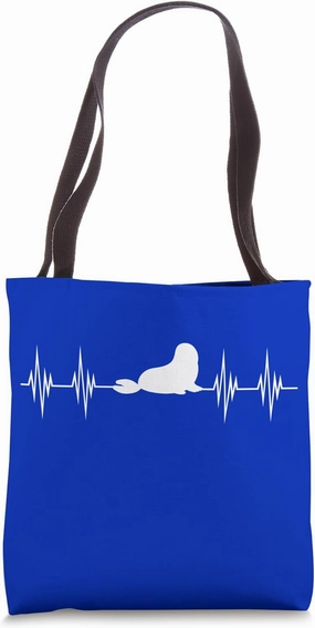 Heartbeat Seal Sea Lion Ocean EKG Pulse Wild Animal Mammal Tote Bag