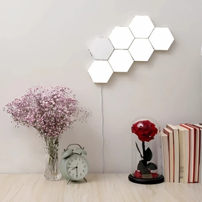 Hexagonal Modular Touch LED Wall Lights - Modern Customizable Panels