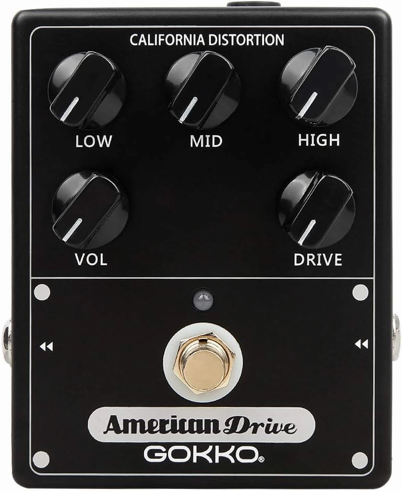 Hi-Gain Box Distortion Pedal - California Mesa Boogie Amp Simulation | 5 Control Knobs for Custom Tone Shaping | All-Analog Overdrive | 9V DC Power Supply