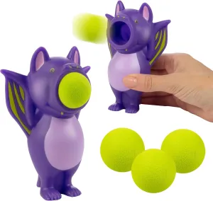 Hog Wild Spooky Bat Ball Popper Toy - Includes 4 Soft Foam Balls - Squeeze to Pop Air Powered Balls Up to 20 Feet - Launcher Safe for Indoor/Outdoor Play - Gift for Kids, Girls, Boys Ages 5 