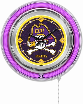 Holland Bar Stool Co. East Carolina University 15" Double Neon Wall Clock