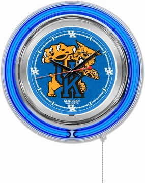 Holland Bar Stool Co. University of Kentucky (Cat) 15" Double Neon Wall Clock