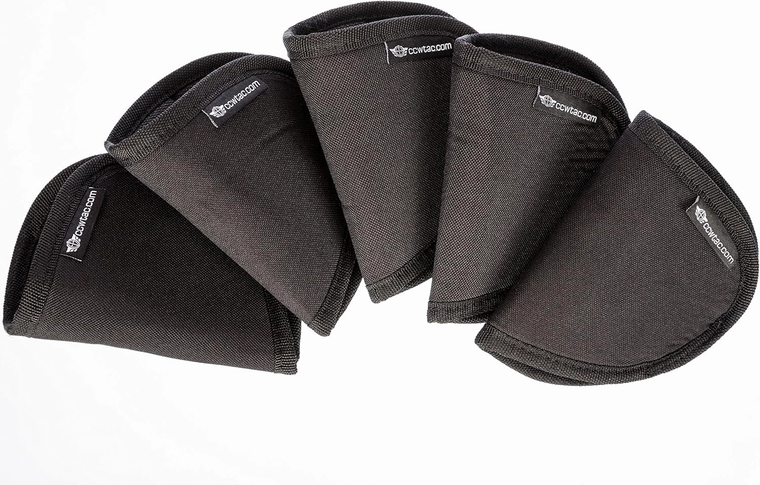Hook & Loop Holsters for Gun Safe by CCW Tactical - Universal Heavy Duty Pistol Revolver and Accessories Storage Organizer - Mounts Inside Safe Door, Black, Choose 5-Pack or 10-Pack