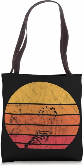 Hoopoe Retro Vintage Sunset Hoopoes Bird Lover Songbird Tote Bag