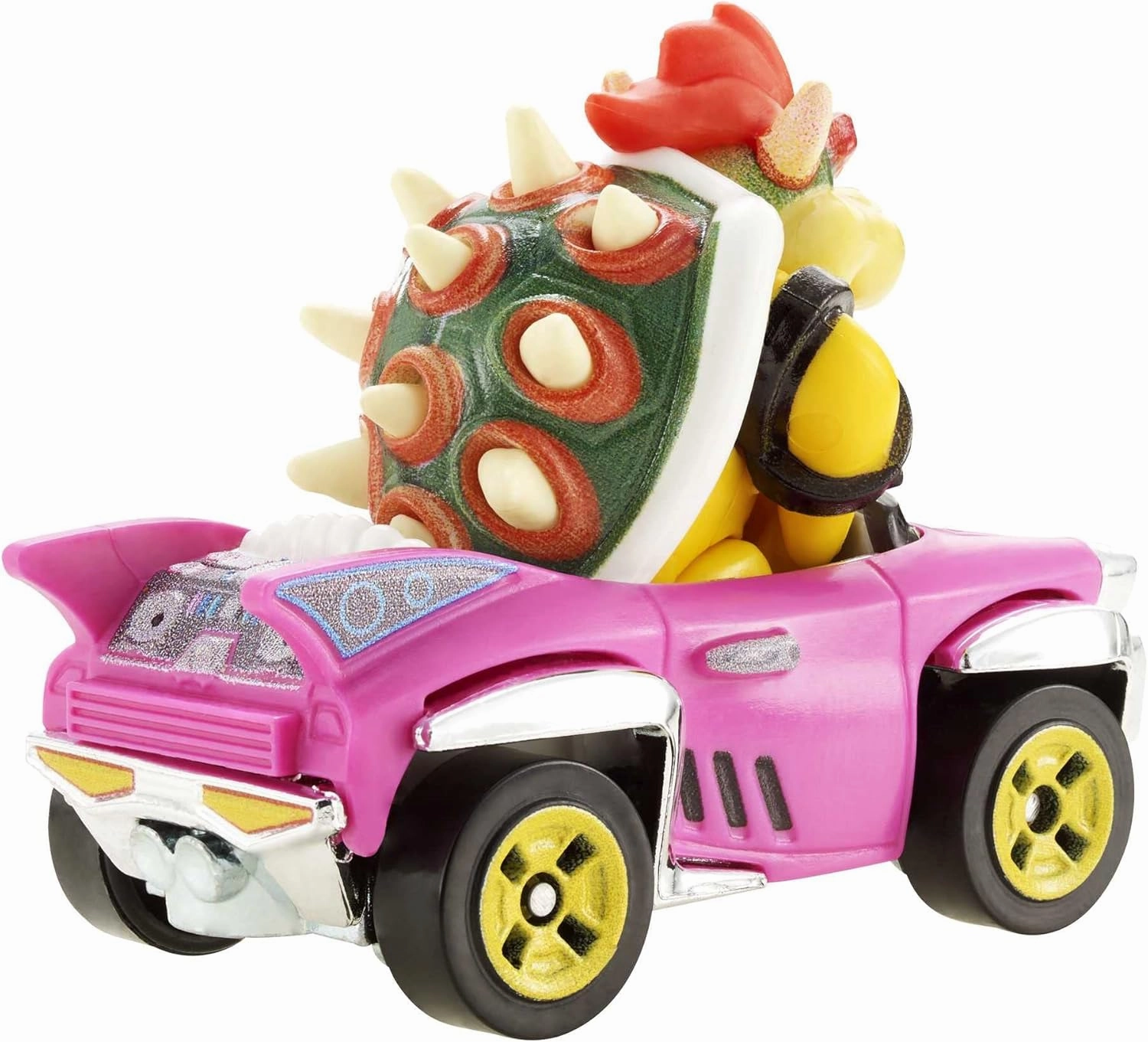 Hot Wheels GBG31 Mario Kart 1:64 Die-Cast Bowser with Badwagon Vehicle,Multicolour