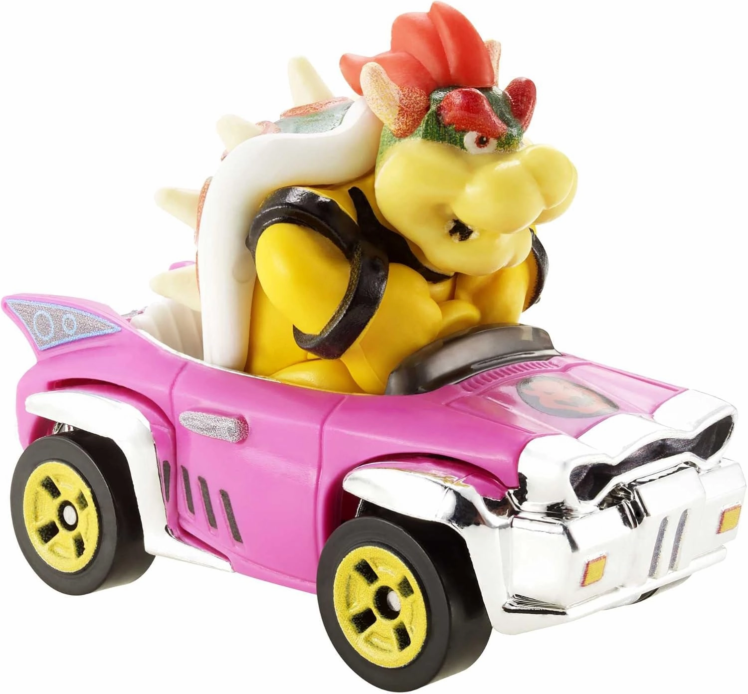 Hot Wheels GBG31 Mario Kart 1:64 Die-Cast Bowser with Badwagon Vehicle,Multicolour