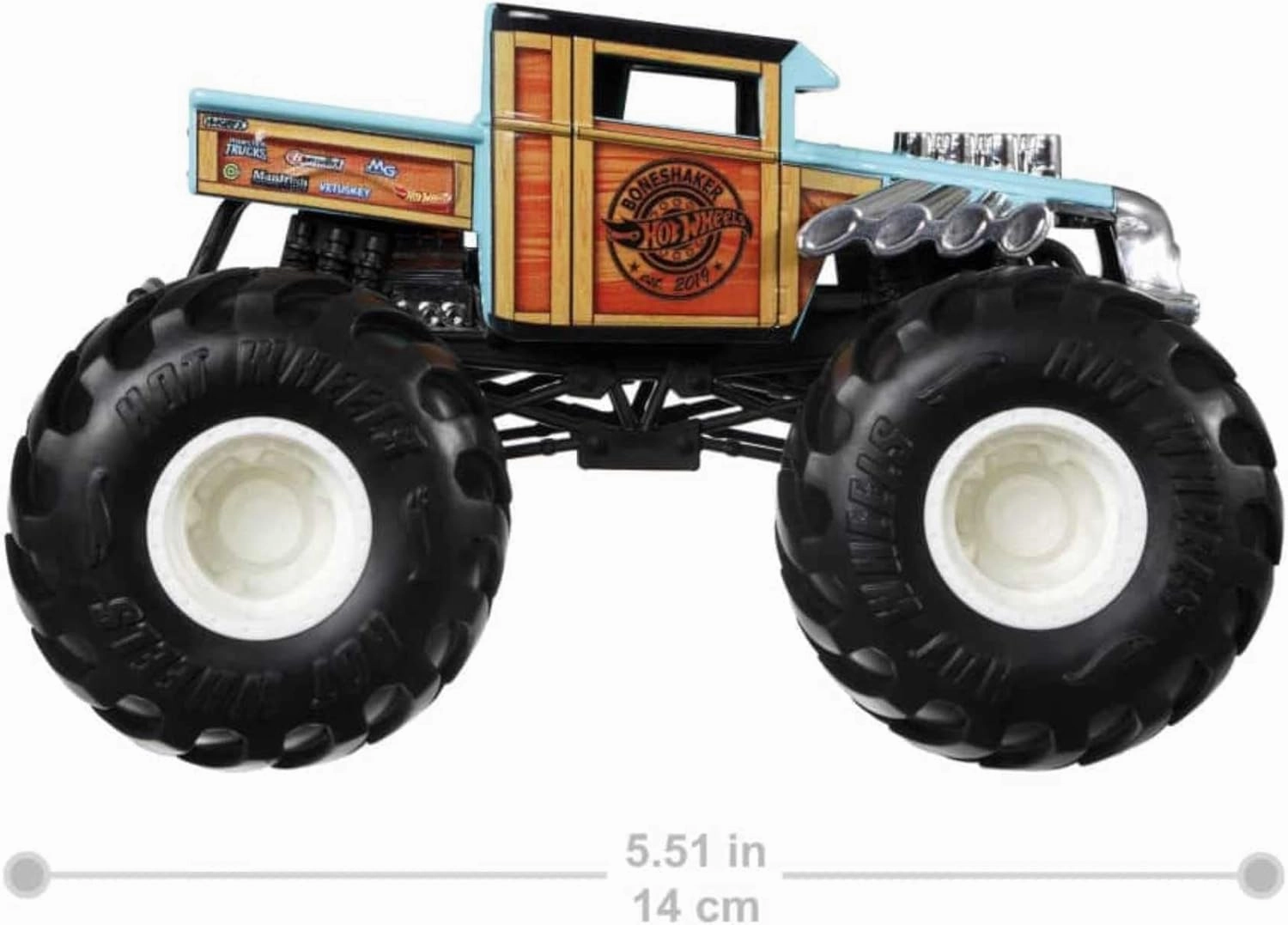 Hot Wheels Monster Trucks 1:24 Scale Bone Shaker Vehicle for Kids Age 3 4 5 6 7 8 Years Old Great Gift Toy Trucks Large Scale
