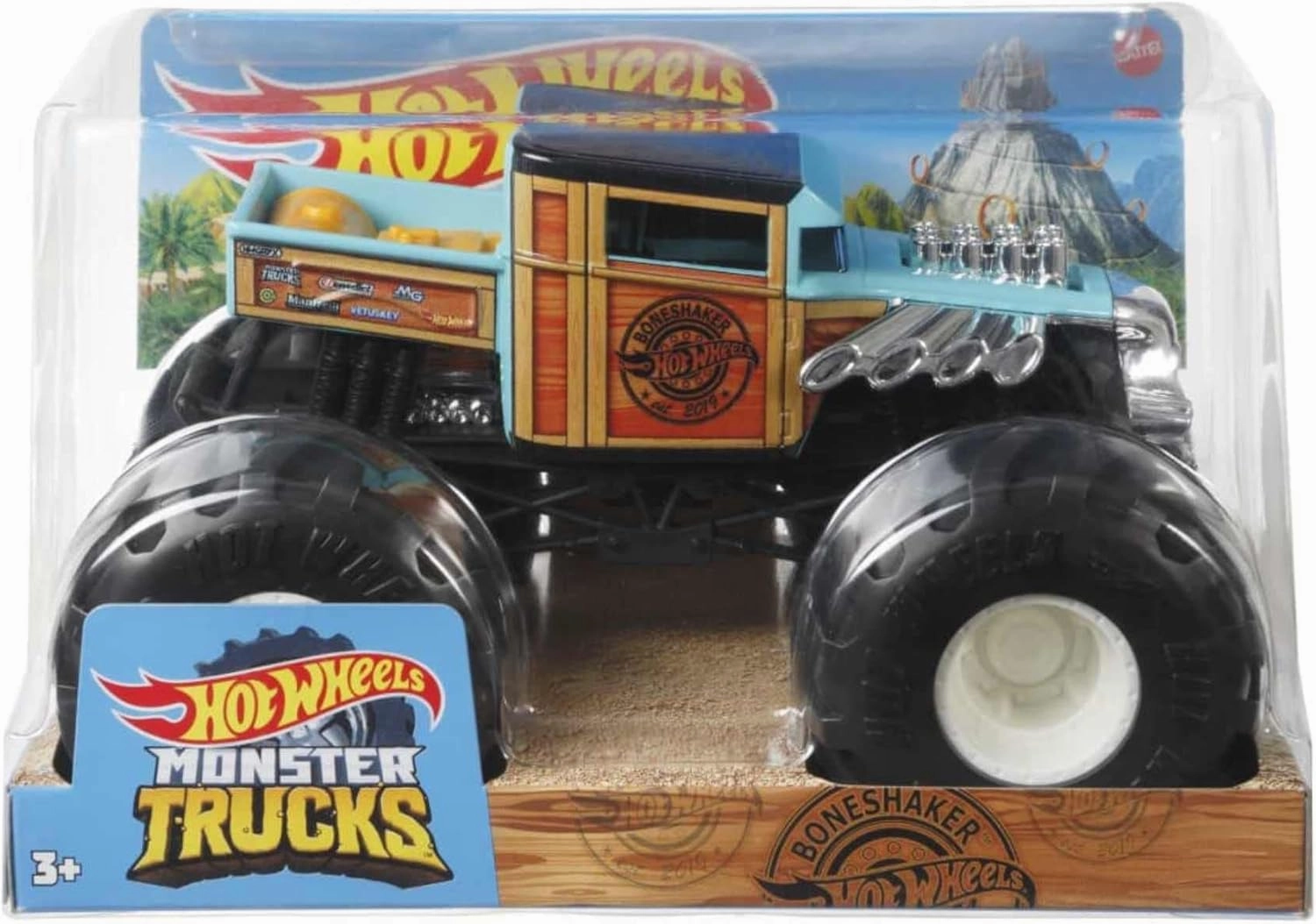 Hot Wheels Monster Trucks 1:24 Scale Bone Shaker Vehicle for Kids Age 3 4 5 6 7 8 Years Old Great Gift Toy Trucks Large Scale