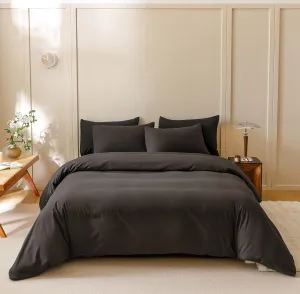 Houseri Dark Brown Comforter Set King 3 Piece Dark Chocolate Bedding King Size Lightweight Black Coffee Bed Set Soft Comfy Quilt Blanket King