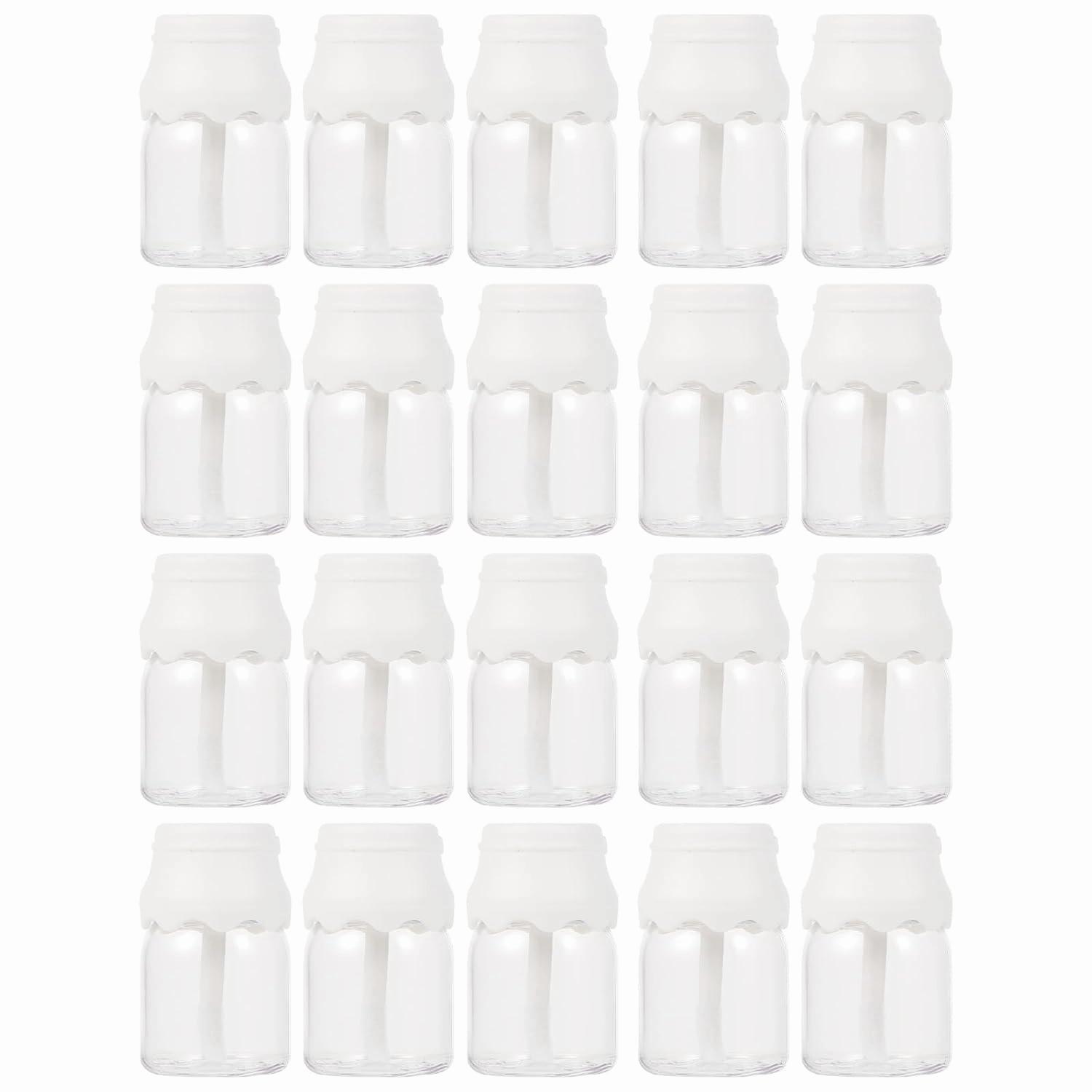 Housoutil 20PCS Empty Lip Gloss Tubes, Mini Refillable Lip Balm Containers, Transparent Plastic DIY Lip Gloss Bottles for Makeup