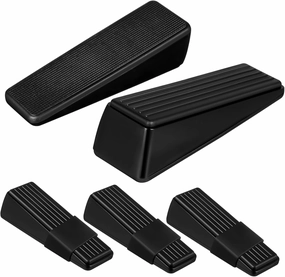 Housoutil 4 Pcs Heavy Duty Door Stoppers with Non Slip Surface Door Wedge Protectors for Floor Wall Collision Prevention Easy Installation Construction