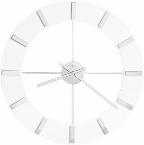Howard Miller Bates Wall Clock II 549-476 – 30” Oversized High-Gloss White Finish with Quartz Movement