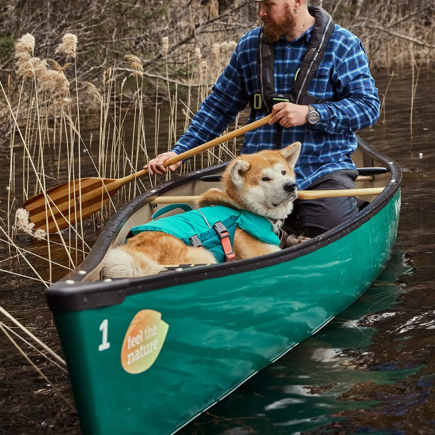 Hurtta ECO Life Savior, Dog Life Jacket, Buckthorn, 10-20 lb