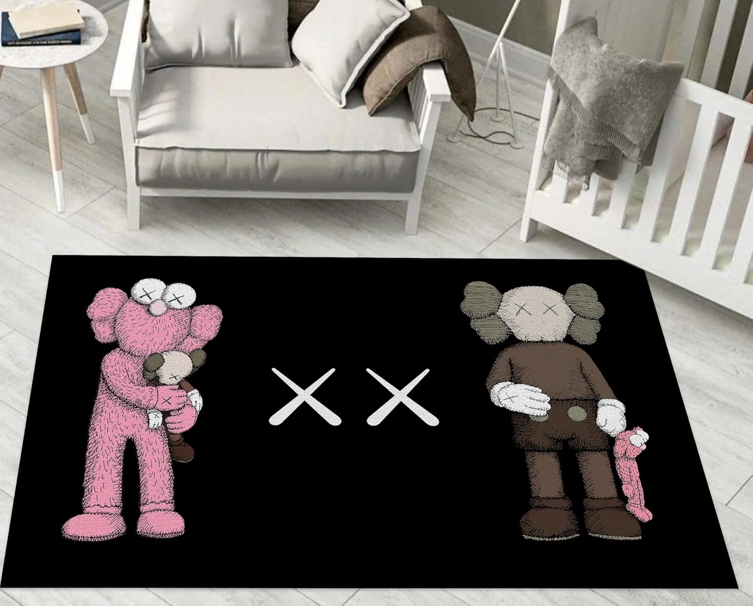 Hypebeast Area Rug Cartoon Decorative Rug Modern Abstract Art Pop Carpet Hypebeast Lover Floor Mat for Living Room Bedroom Playroom Home Decor Rug 3.3' x 5'