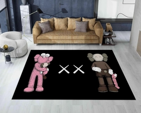 Hypebeast Area Rug Cartoon Decorative Rug Modern Abstract Art Pop Carpet Hypebeast Lover Floor Mat for Living Room Bedroom Playroom Home Decor Rug 3.3' x 5'
