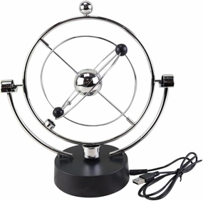 Indoor Perpetual Ball Ornament Tabletop Decor Electric Pendulum Globe Tellurion Physical Science Toy