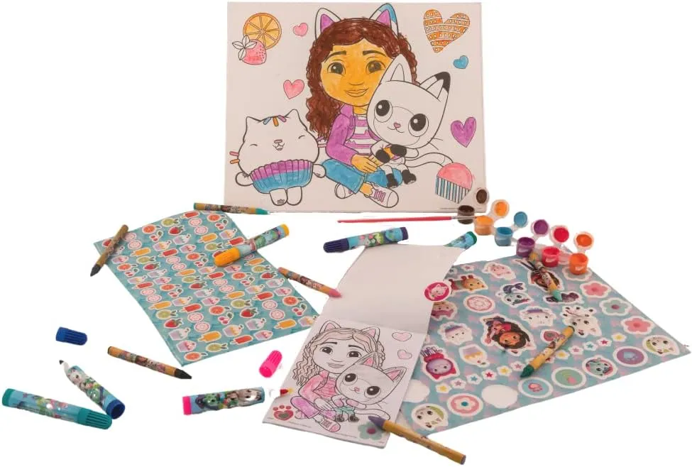 Innovative Designs Gabbys Dollhouse Creative Coloring Canvas Painting and Activity Set for Kids, 1000  pcs