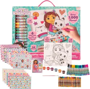 Innovative Designs Gabbys Dollhouse Creative Coloring Canvas Painting and Activity Set for Kids, 1000  pcs