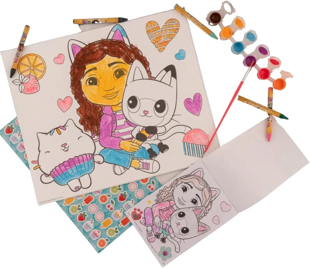 Innovative Designs Gabbys Dollhouse Creative Coloring Canvas Painting and Activity Set for Kids, 1000  pcs