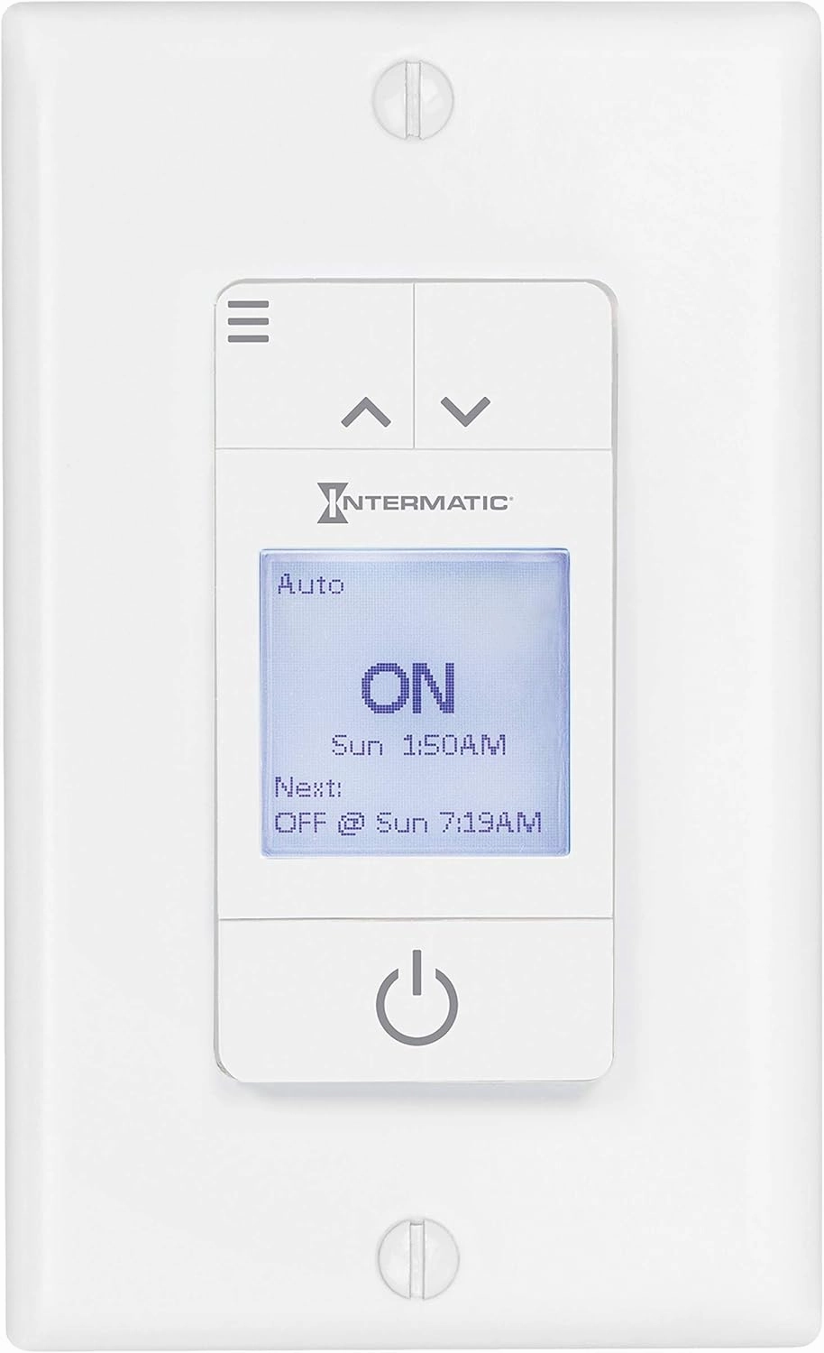 Intermatic ST700W Ascend 7-Day in-Wall Programmable Timer - Automatic Astronomic Control, Intuitive Setup - Modern Sleek Design, Automatic DST Adjustment, Versatile 42-Event Scheduling