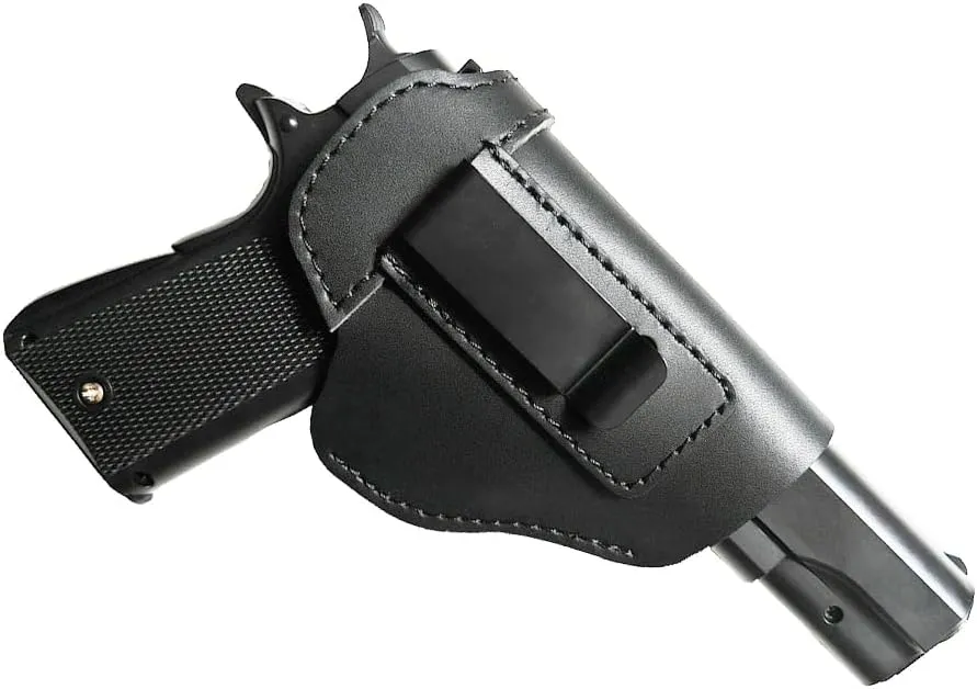 IWB Leather Holster for Full-Size/Compact Pistols Genuine Leather Gun Holster for Glock17/19/26/43 SigSauerP220/P226/P229/P239/P250 SpringfieldHellcat XD/XDS/XDM
