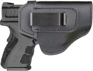IWB Leather Holster for Inside Waistband Concealed Carry Fits: XD MOD.2 3″ 3.3″ SUB Compact Model 9mm .40sw .45ACP / XD 3″ / Xdm 3.8″ Compact/XDS 3.3″ / XDE 3.3″ or Similar Sized Pistols