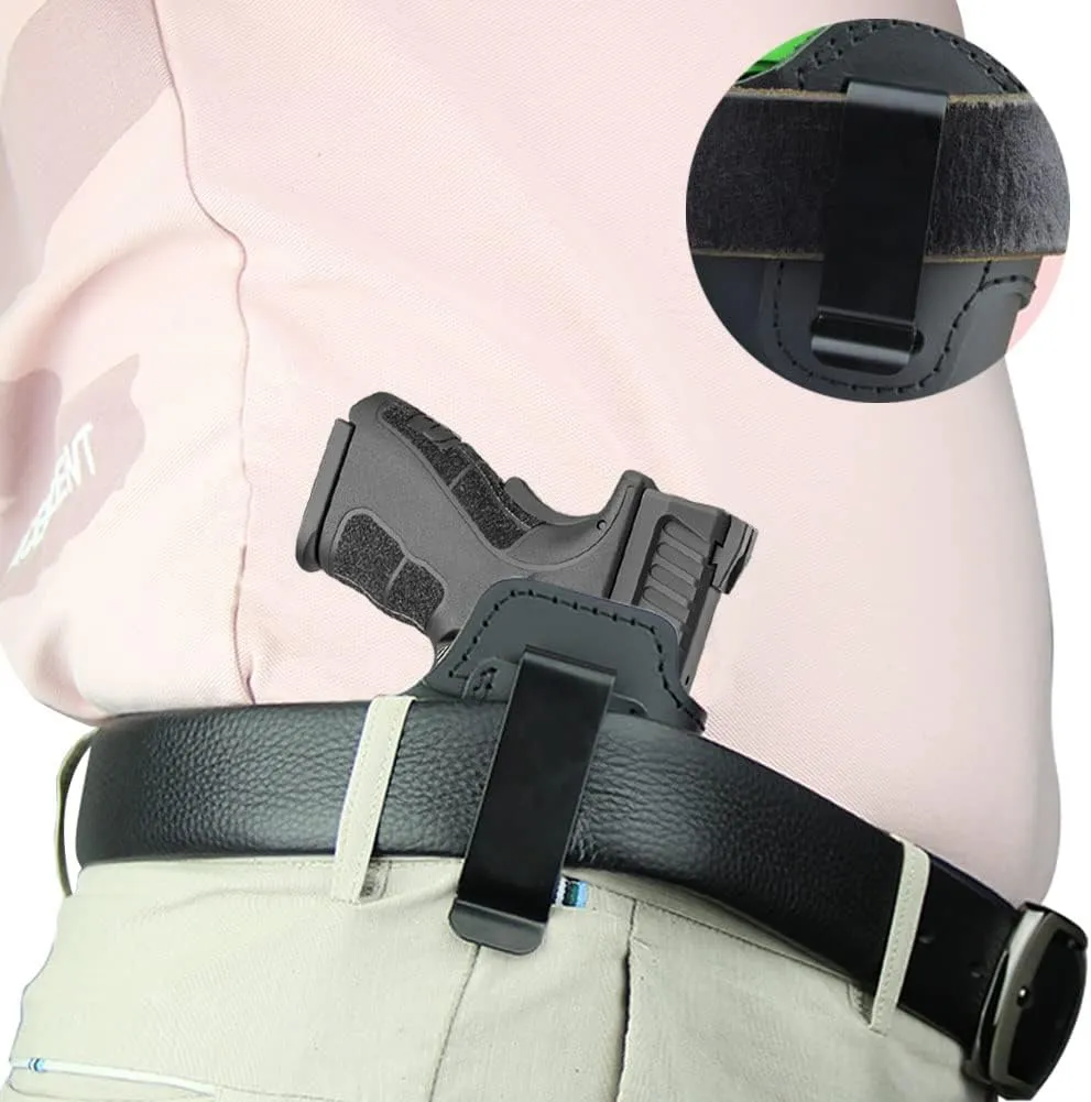 IWB Leather Holster for Inside Waistband Concealed Carry Fits: XD MOD.2 3″ 3.3″ SUB Compact Model 9mm .40sw .45ACP / XD 3″ / Xdm 3.8″ Compact/XDS 3.3″ / XDE 3.3″ or Similar Sized Pistols
