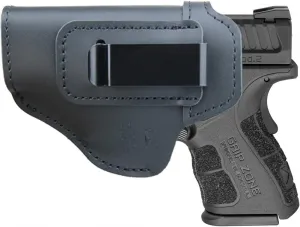 IWB Leather Holster for Inside Waistband Concealed Carry Fits: XD MOD.2 3″ 3.3″ SUB Compact Model 9mm .40sw .45ACP / XD 3″ / Xdm 3.8″ Compact/XDS 3.3″ / XDE 3.3″ or Similar Sized Pistols