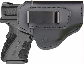 IWB Leather Holster for Inside Waistband Concealed Carry Fits: XD MOD.2 3″ 3.3″ SUB Compact Model 9mm .40sw .45ACP / XD 3″ / Xdm 3.8″ Compact/XDS 3.3″ / XDE 3.3″ or Similar Sized Pistols