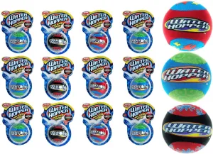JA-RU Water Skipping Ball (12 Units) Water Hopper Ball for Kids. Squishy Ball That Bounces on Water. Swimming Pool Toys for Teen Boys and Girls. Outdoor Beach Games. 880-12p