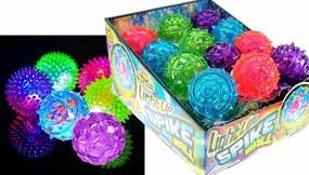 JA-RU Light Up Balls (24) Rubber Spiky Balls for Kids. Stress Relief Toy, Autism Sensory Products. Dog Chew Toy, Bulk Birthday Party Favors, Goodie Bag Stuffers. 695-24p