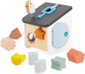 Janod Sweet Cocoon - Wooden Bird House Shape Sorter - 9 Piece Set - Ages 18 Months - 3 Years - J04062