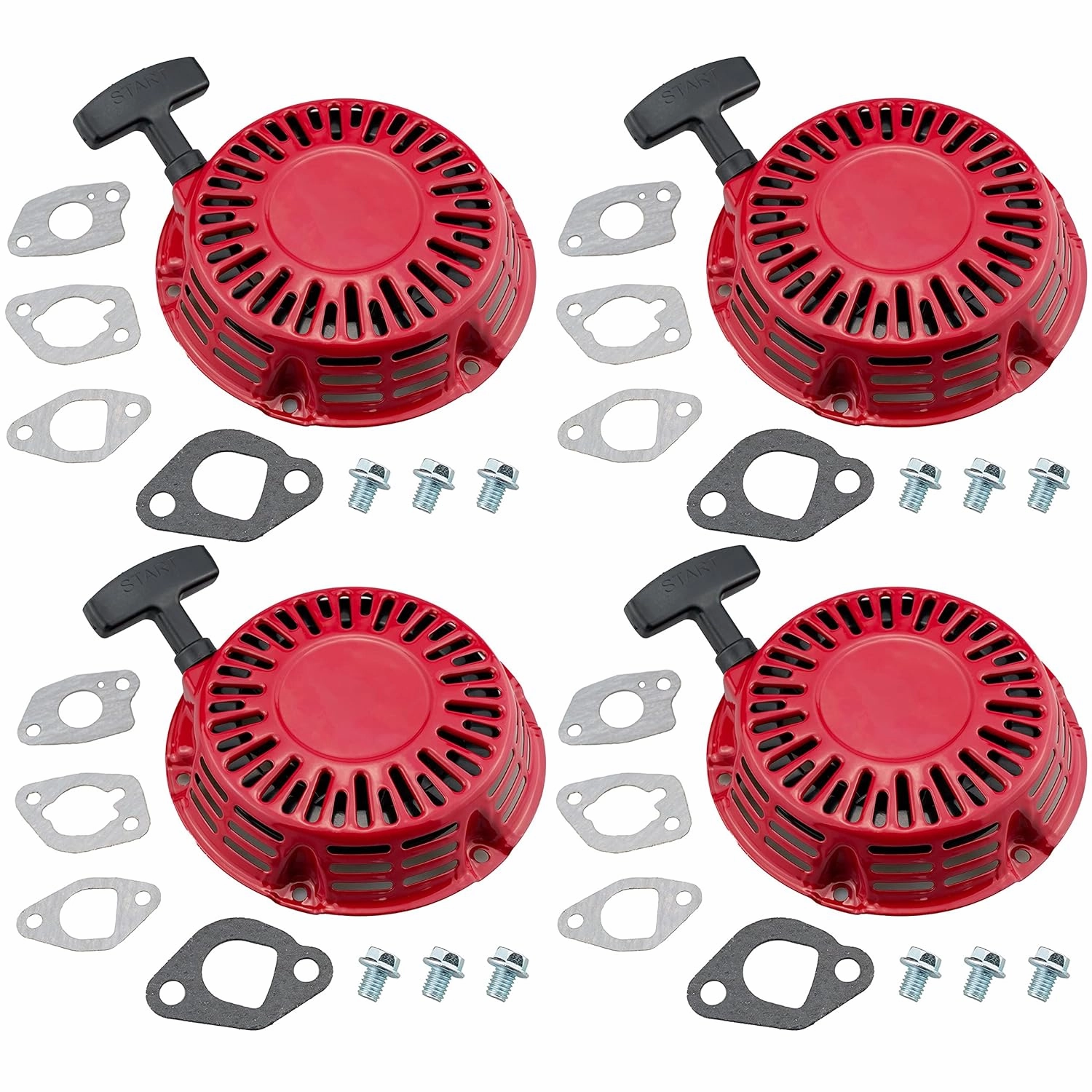 JJing 4 Pack Recoil Starter Assembly for Honda GX120 GX160 GX200 GX140 Engine Power Equipment